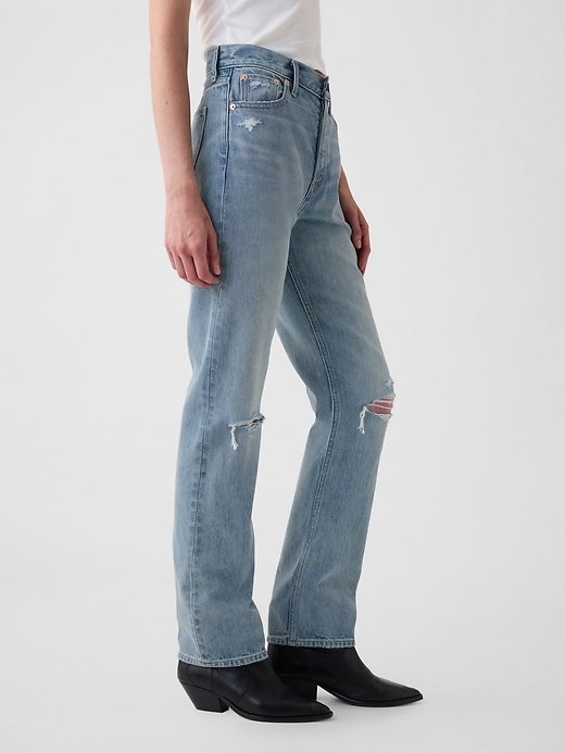 Image number 3 showing, High Rise Rigid '90s Slim Straight Jeans