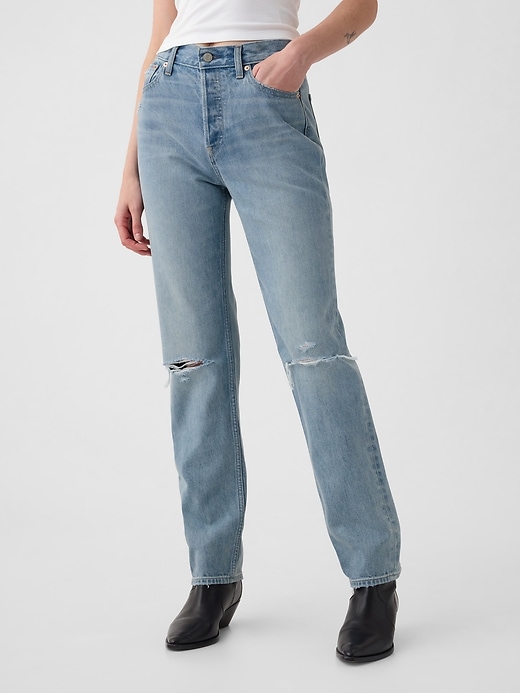 Image number 2 showing, High Rise Rigid '90s Slim Straight Jeans