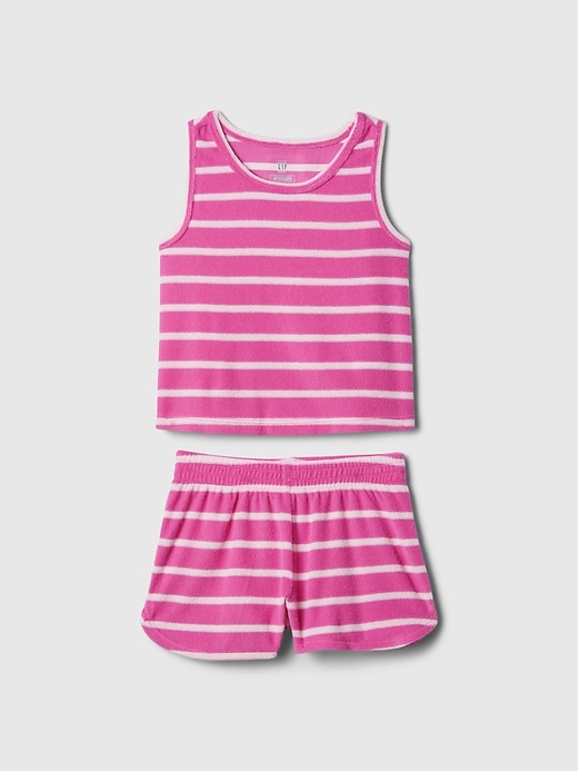 Image number 3 showing, babyGap Recycled Towel Terry PJ Shorts Set