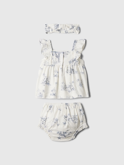 Image number 2 showing, Baby Linen-Cotton Outfit Set