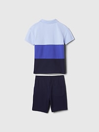 View large product image 3 of 3. babyGap Colorblock Pique Polo Outfit Set