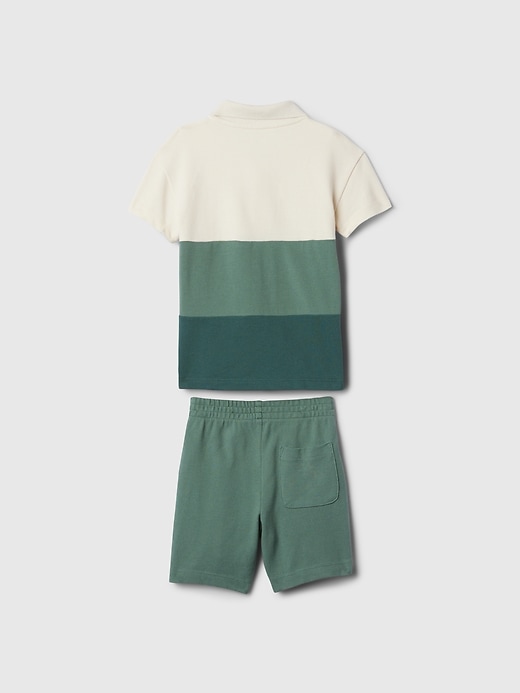 View large product image 2 of 3. babyGap Colorblock Pique Polo Outfit Set