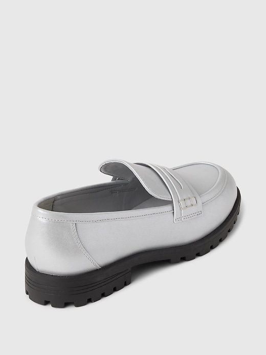 Image number 4 showing, Kids Metallic Loafers