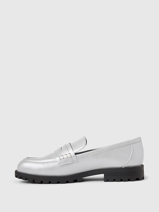 Image number 5 showing, Kids Metallic Loafers