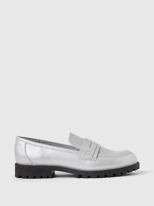 Image number 1 showing, Kids Metallic Loafers