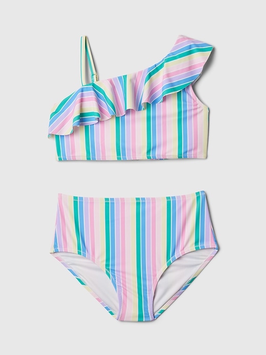 Image number 1 showing, Kids Asymmetric Two-Piece Swimsuit