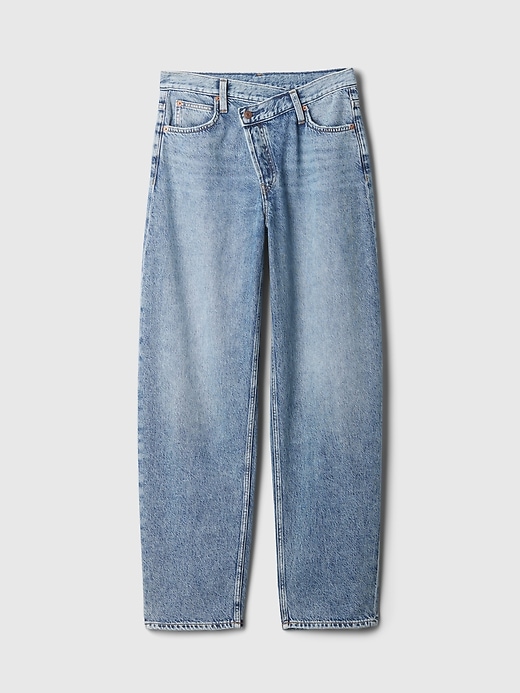 Image number 7 showing, High Rise Crossover Barrel Jeans