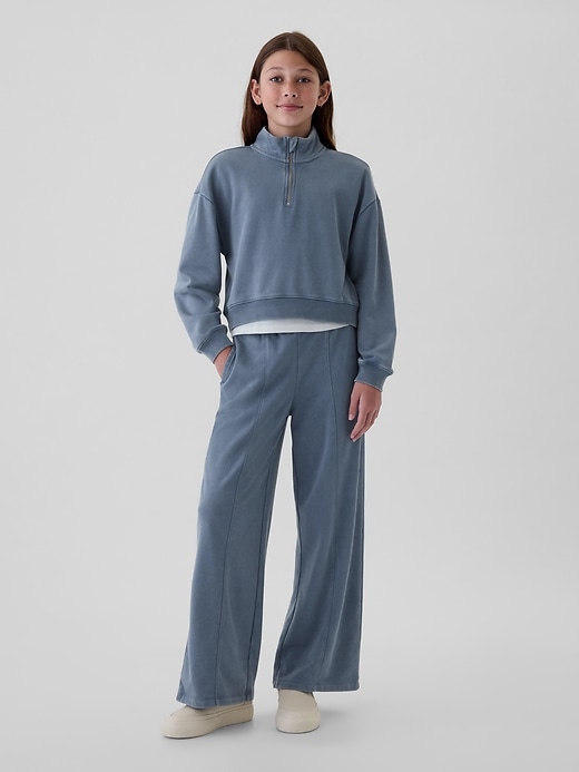Image number 3 showing, Kids VintageSoft Half-Zip Crop Pullover