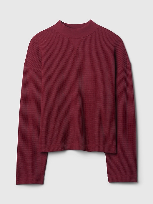 L'image numéro 5 présente T-shirt gaufré surdimensionné à col montant