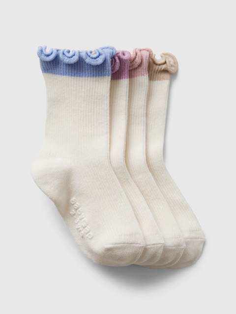 Baby & Toddler Ruffle Crew Socks (4-Pack)