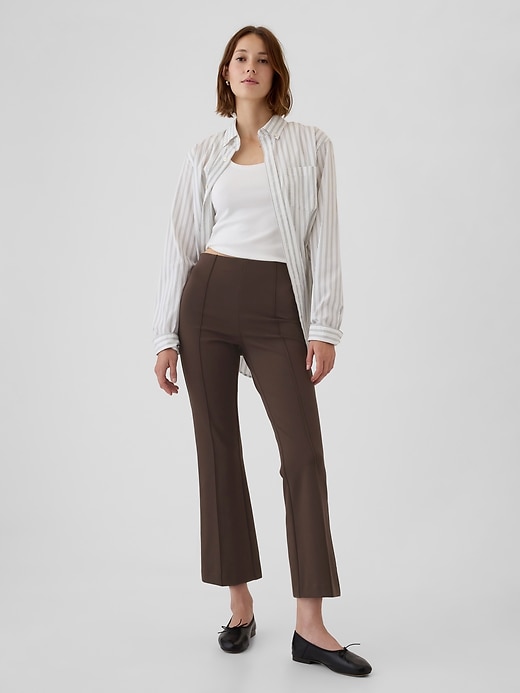 Image number 1 showing, High Rise Double Knit Crop Kick Pants