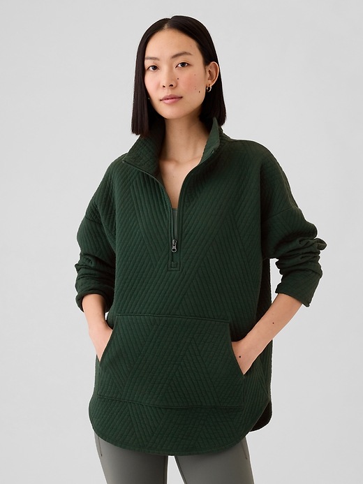 GapFit Quilted Jacquard Half-Zip Pullover | Gap