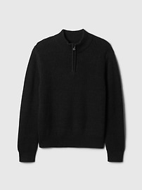 Kids Shaker-Stitch Quarter-Zip Sweater | Gap