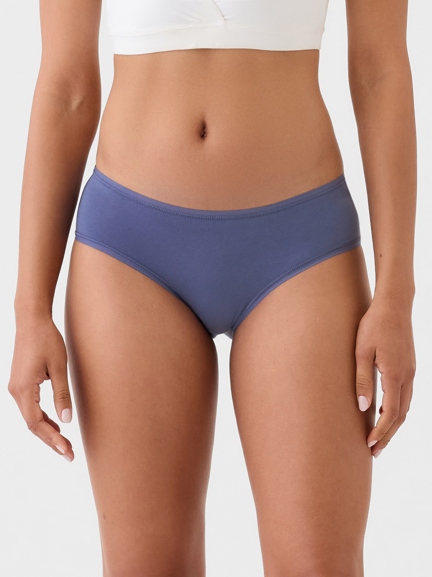 CULOTTE TAILLE BASSE EN COTON BIOLOGIQUE EXTENSIBLE