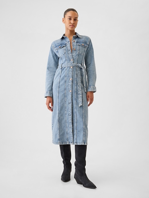 Belted Denim Midi Dress | Gap