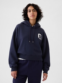 VintageSoft Crop Logo Hoodie | Gap