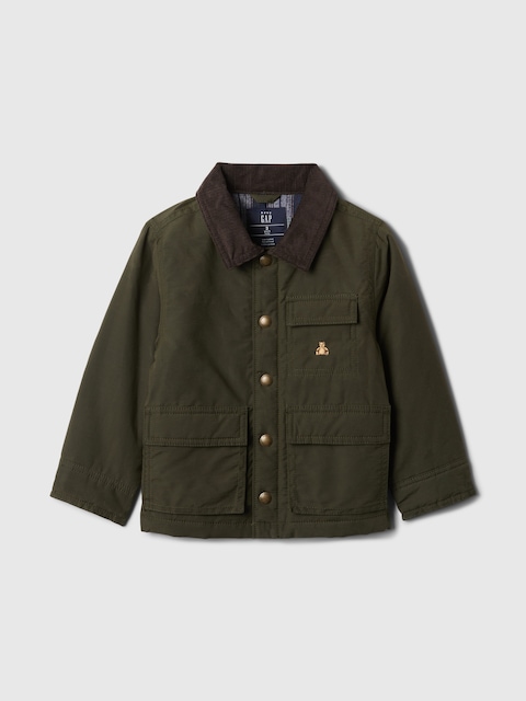 VESTE UTILITAIRE EN COTON CIRÉ POUR BÉBÉ ET TOUT-PETIT