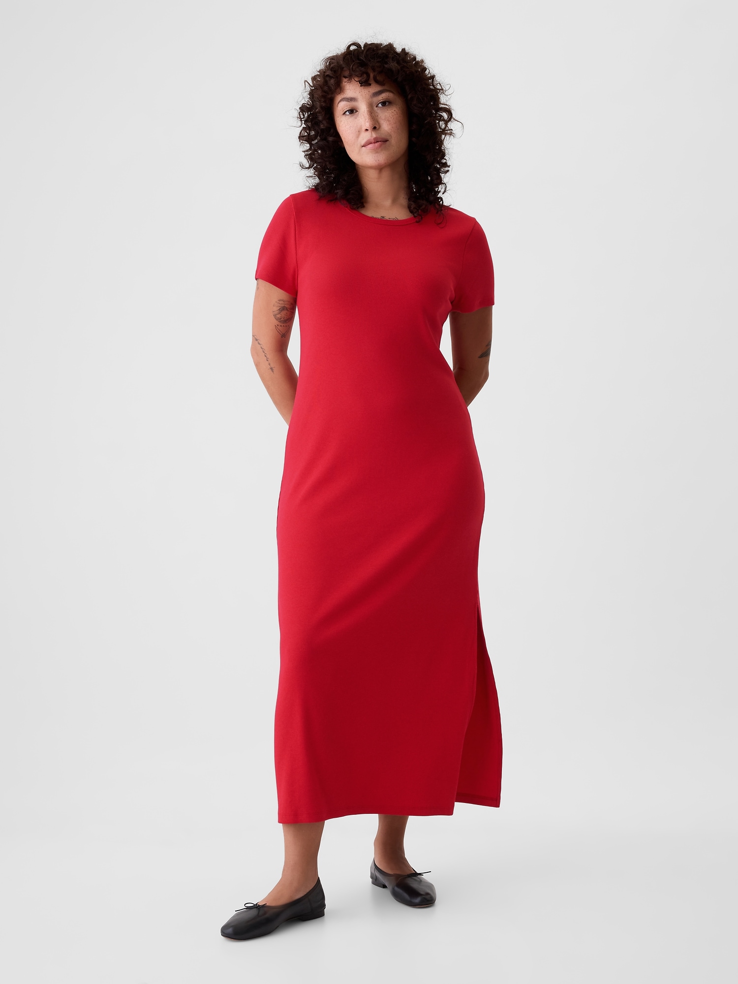 Modern Rib Maxi T-Shirt Dress | Gap
