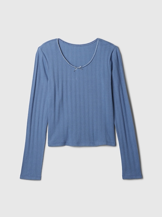 L'image numéro 5 présente T-shirt en tricot pointelle pour Enfant