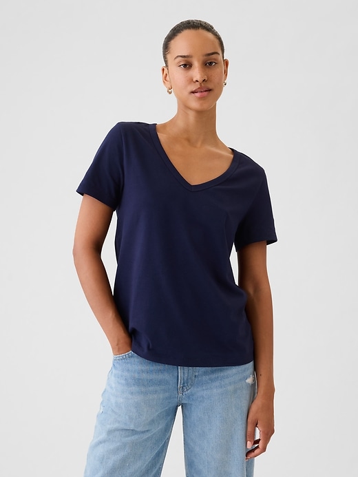 Image number 1 showing, Organic Cotton VintageSoft V-Neck T-Shirt