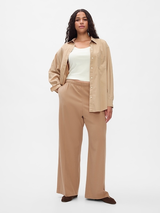 Image number 5 showing, Wide-Leg Seamed Easy Pants