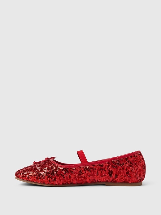 Red Glitter Ballet Flats For Toddlers Kids Sequin Ballet Flats Gap