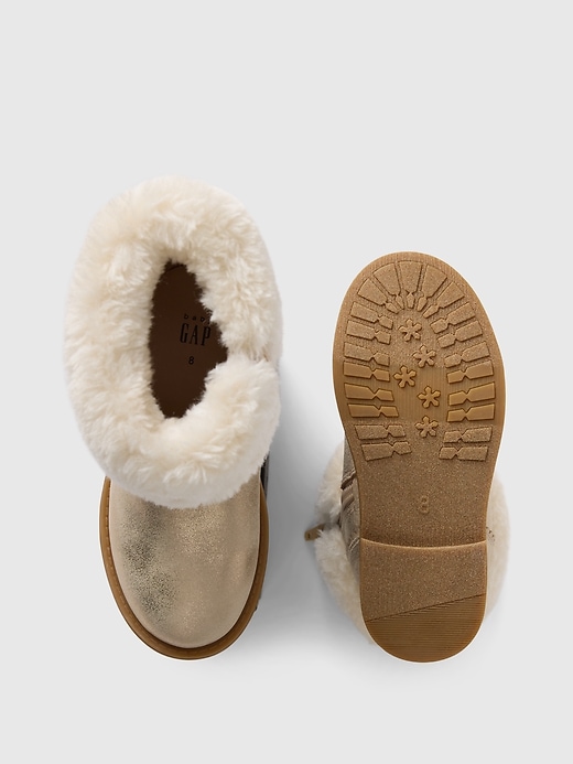 Image number 3 showing, Baby & Toddler Cozy Metallic Boots