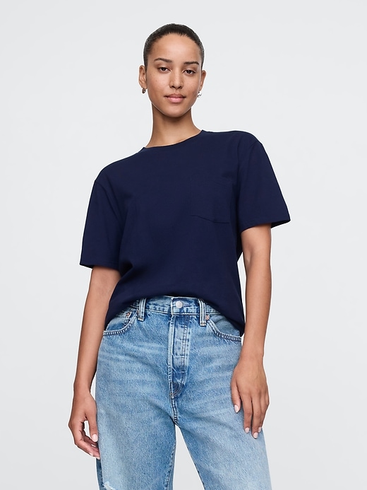 Image number 4 showing, Adult Organic Cotton Pocket T-Shirt