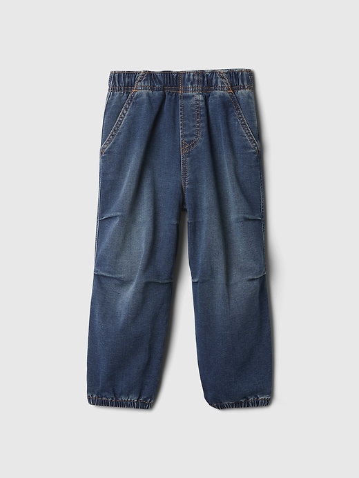L'image numéro 1 présente Pantalon parachute en denim ultra-confo pour Bébé et Tout-petit