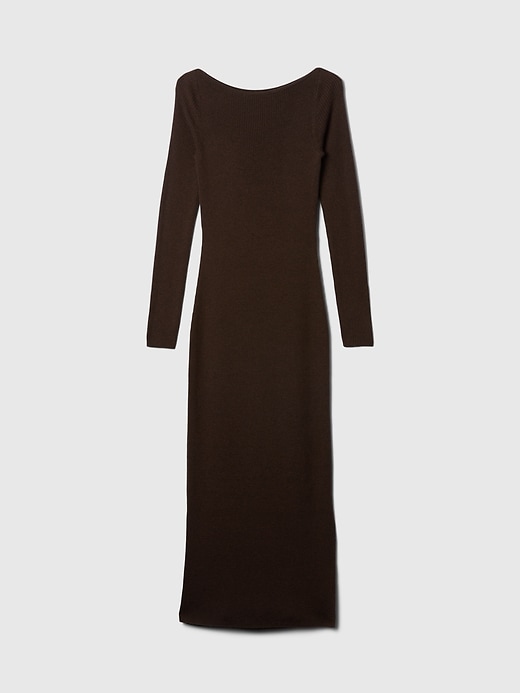 Image number 7 showing, Boatneck Rib Sweater Midi Dress