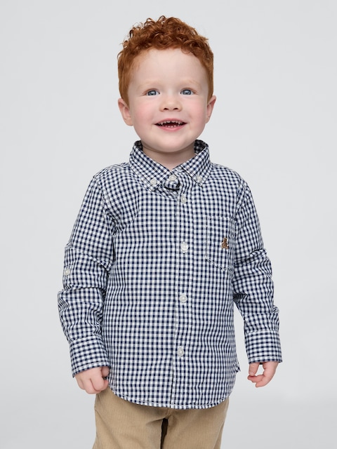 CHEMISE EN POPELINE POUR BÉBÉ ET TOUT-PETIT