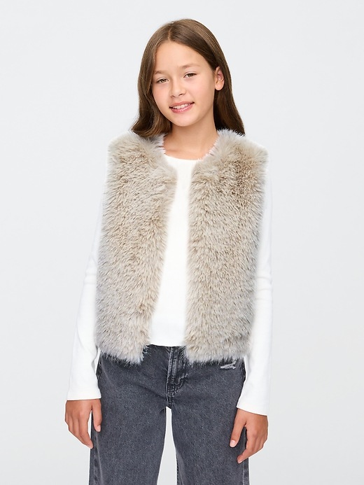 Kids Recycled Faux Fur Vest | Gap