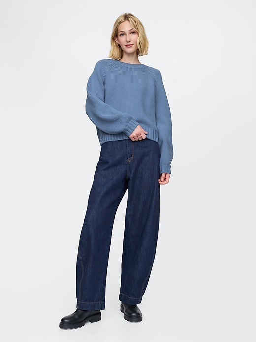Relaxed Balloon-Sleeve Sweater | Gap