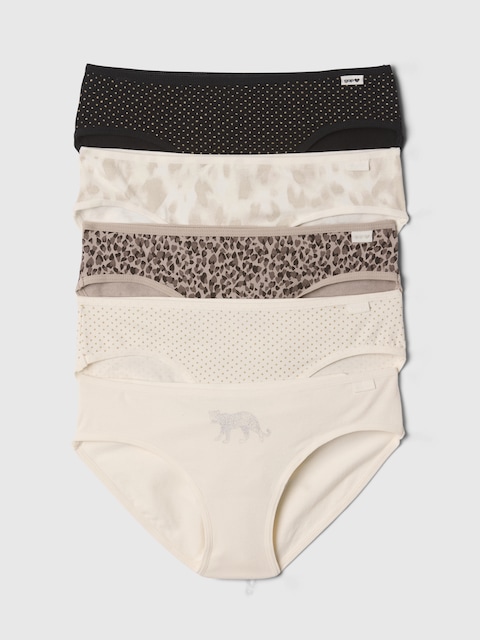Kids Organic Stretch Cotton Bikini Briefs (5-Pack)