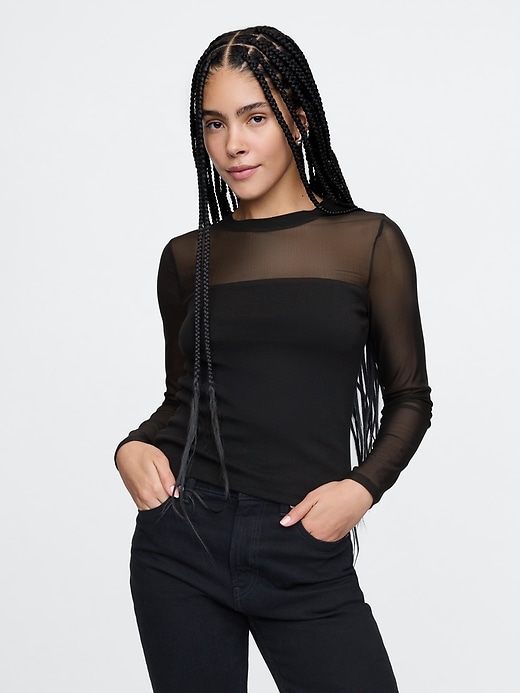 mesh sleeve top