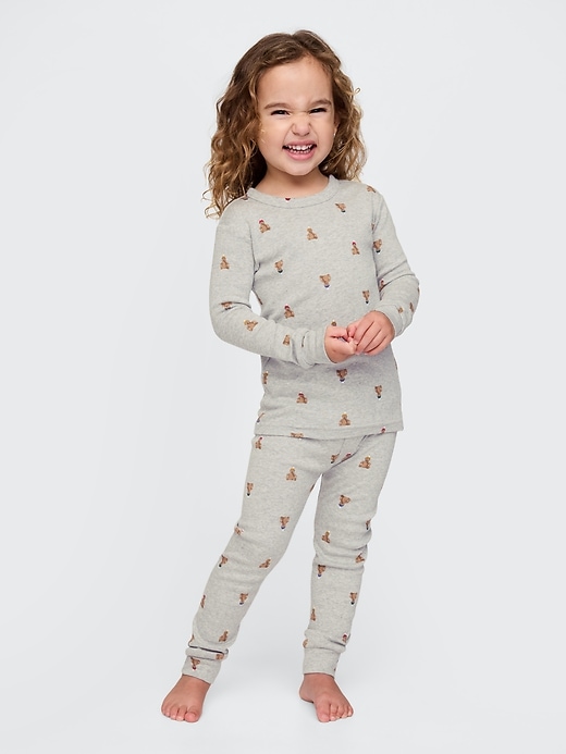 Image number 1 showing, Baby & Toddler Organic Brushed Cotton Holiday PJ Set