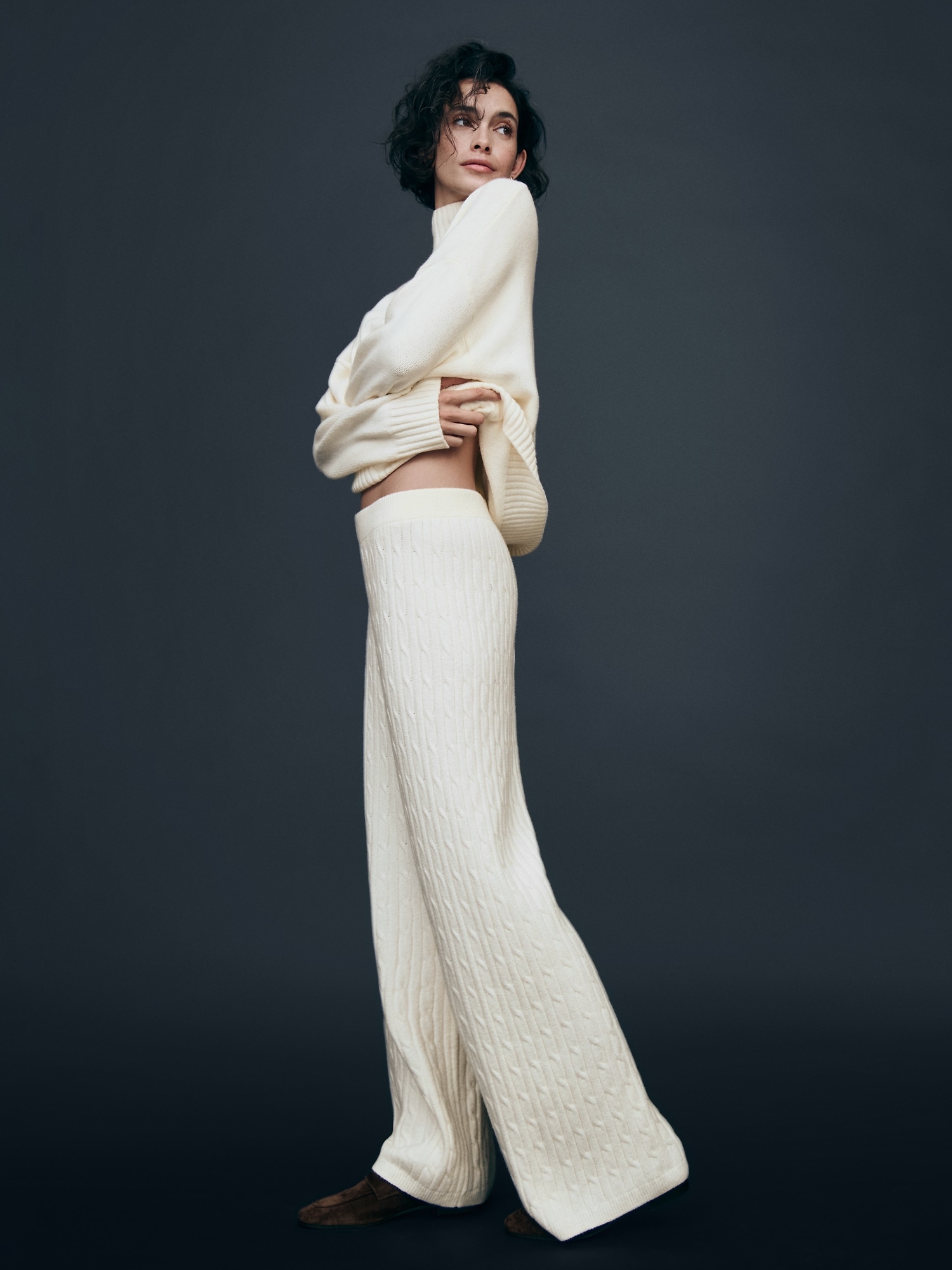 CashSoft Cable-Knit Sweater Pants | Gap