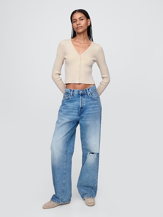 Image number 2 showing, Plaited Rib Crop Cardigan