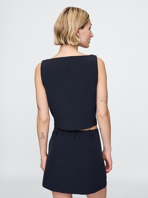 Image number 2 showing, BiStretch Boatneck Crop Vest
