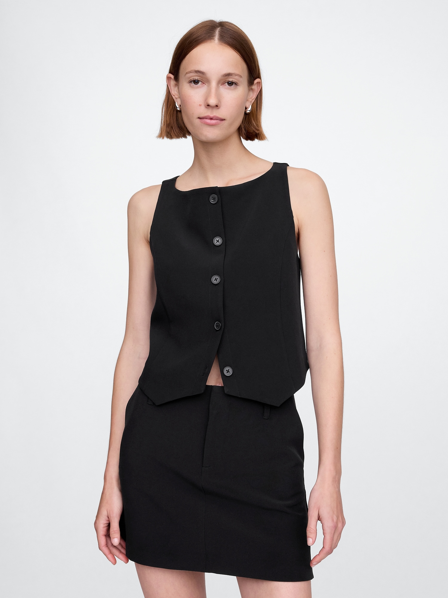 BiStretch Boatneck Crop Vest