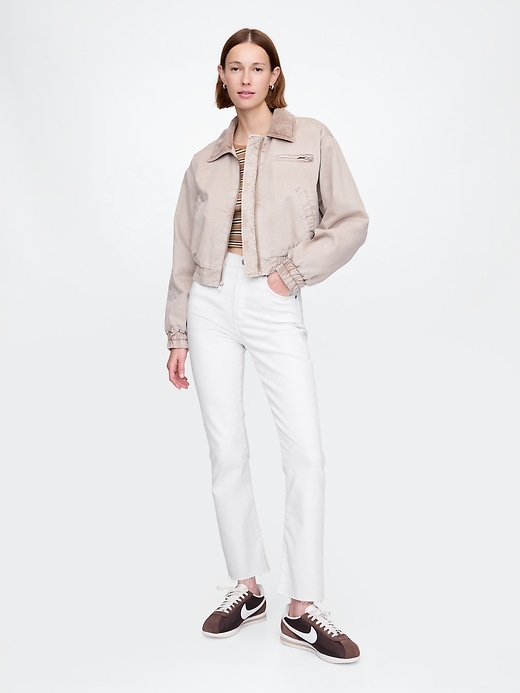 L'image numéro 1 présente Jean mi-évasé à taille haute