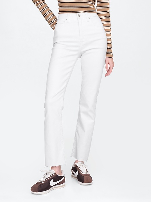 L'image numéro 2 présente Jean mi-évasé à taille haute