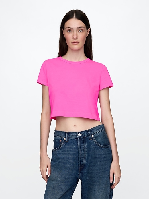 Image number 1 showing, Organic Cotton VintageSoft Crop T-Shirt