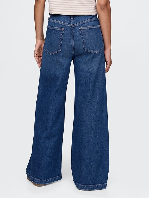 Image number 4 showing, Extra High Rise Stride Wide-Leg Jeans