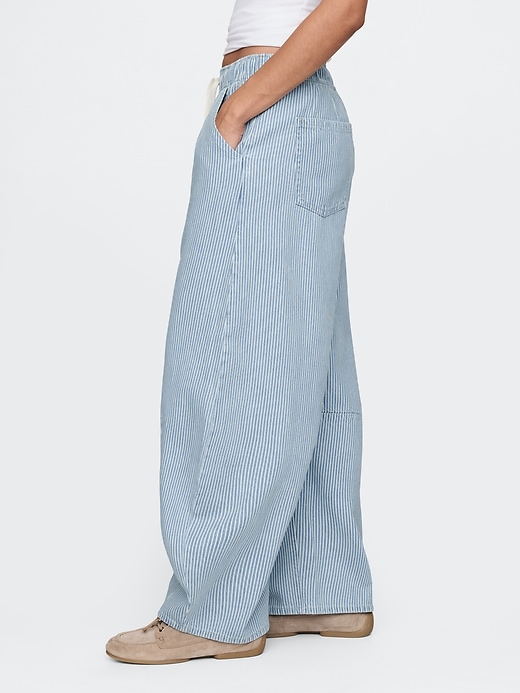 Image number 3 showing, Mid Rise UltraSoft Denim Stripe Easy Horseshoe Jeans