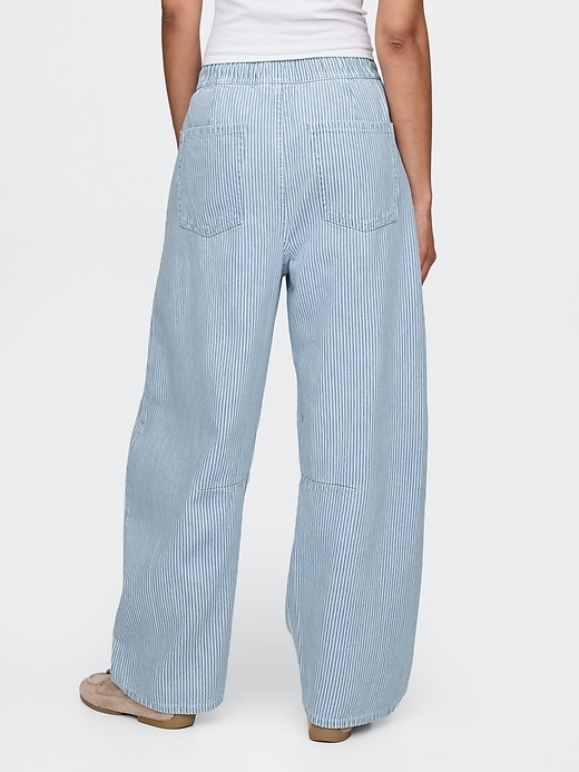 Image number 4 showing, Mid Rise UltraSoft Denim Stripe Easy Horseshoe Jeans