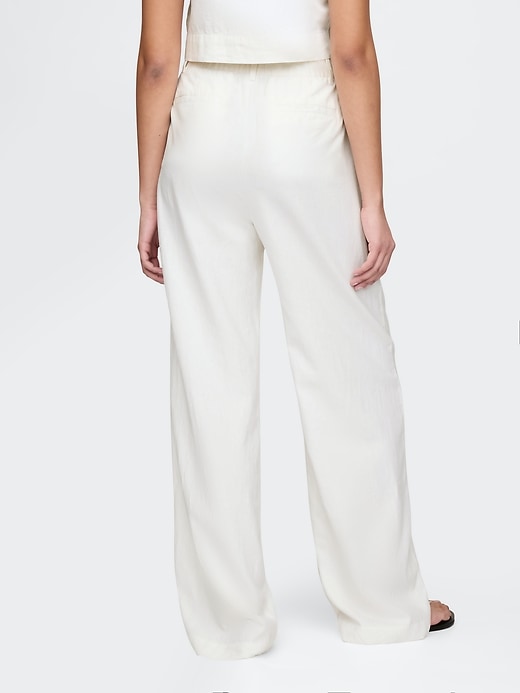 Image number 4 showing, 365 High Rise Linen-Blend Trousers