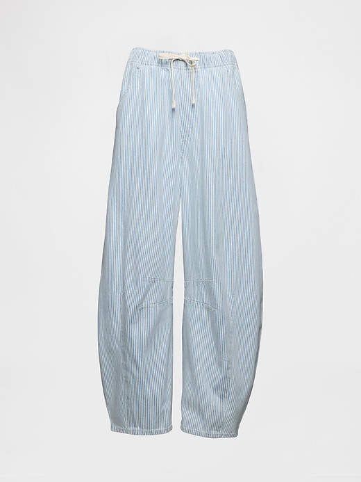 Image number 7 showing, Mid Rise UltraSoft Denim Stripe Easy Horseshoe Jeans