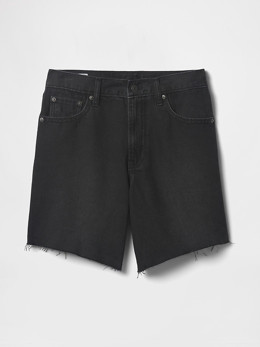Image number 7 showing, 8" Mid Rise '90s Loose Denim Bermuda Shorts