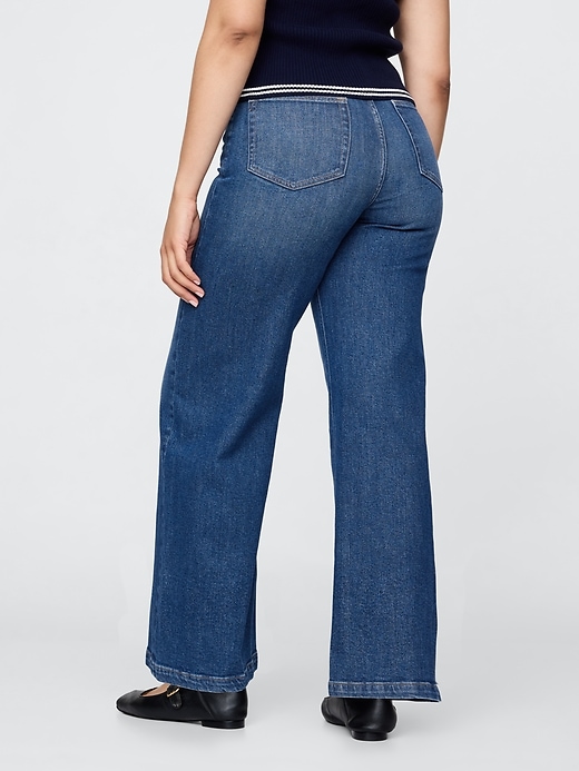 Image number 6 showing, Extra High Rise Stride Wide-Leg Jeans